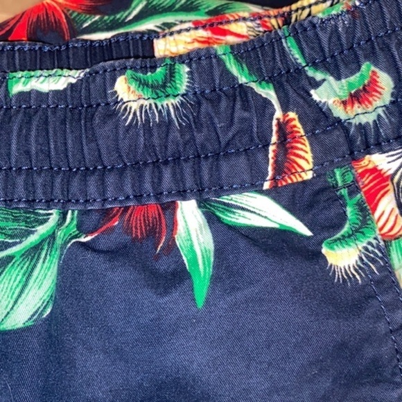 2/49$ Men’s VANS‎ Navy Blue & Tropical 100% cotton elastic waist shorts size XL - Picture 3 of 12